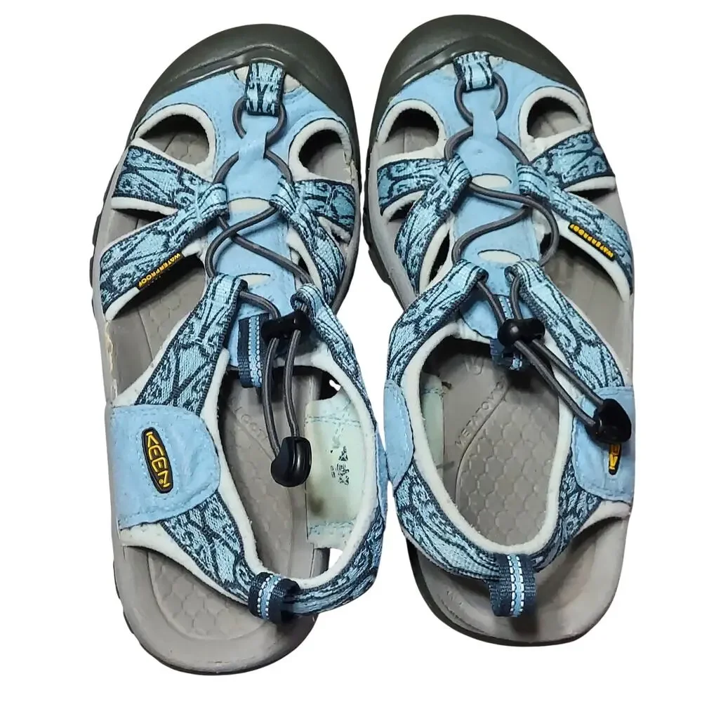 Keen Light Blue Waterproof Outdoor Sports Hiking Sandals w/Metatomical Footbed